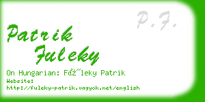 patrik fuleky business card